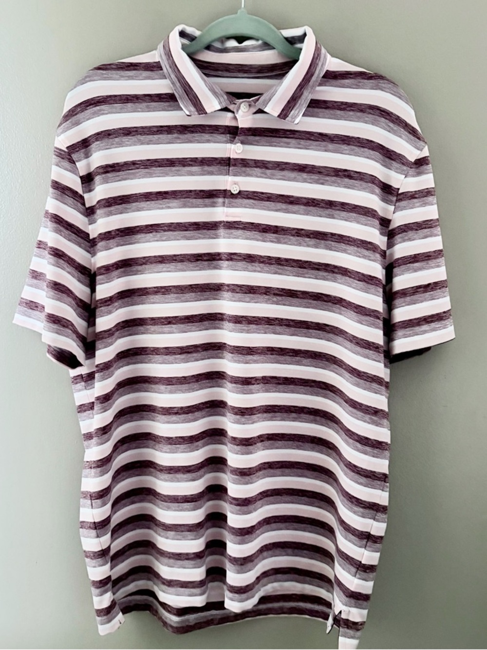 Jos. A. Bank Men's Striped Polo in White and Brown
